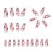 Shop 24Pcs White French Tip Long Press on Nails - Glossy Acrylic False Nails with Rhinestones & Designs for Women | Perfect for International Shipping - Buy Online on SooperMarket.com