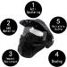 Independent Tactical Paintball Mask for Airsoft BB Hunting CS Game - Impact Resistant Full Face Gear with Goggles for Outdoor Activities - Black/Clear Lens - Buy Online on SooperMarket.com