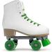 RollingBunny High-Top PU Leather Roller Skates - Women/Girls, White, US 6.5 (W6.5-W7) - Buy Online on SooperMarket.com