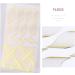 8 Sheet Gold Silver Nail Art Stickers Glitter Metallic Chains Wave Stripe Lines Stars Nail Sticker Self-adhesive Striping Tape for Nail Lovers - Buy Online on SooperMarket.com