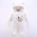 Puseky Newborn Baby Cartoon Bear Snowsuit | Winter Coat Fleece Hooded Romper | Unisex Baby Clothes 3-6 Months - Buy Online on SooperMarket.com