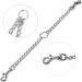 LERTREEUK Double Dog Leash | Stainless Steel 2-Way Chain Coupler for 2 Dogs (50cm) | Durable & Tangle-Free Double Leash for Easy Walks - Buy Online on SooperMarket.com