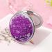 Mollensiuer 2Pcs Folding Double-Sided Glitter Handheld Pocket Mirror - Portable Travel Makeup Mirror for Pockets, Bags, and Travel - Purple - Buy Online on SooperMarket.com