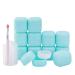0.25 oz(7g) Empty Lip Balm Square Containers Tubes Refillable Chapstick Bulk 12 Pieces for Make Natural Lip Balm Lip Care - DIY & BPA FREE (Blue)
