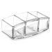 HBlife Clear Acrylic Makeup Brush Holder Organizer - 3 Slot Cosmetic Brushes Storage and Eyeliners Display Case for Vanity - Buy Online on SooperMarket.com