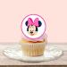PRECUT Minnie Cupcake Toppers Pink Theme Premium Thickness SWEETENED VANILLA - wafer card cake decorations (24) - Buy Online on SooperMarket.com