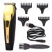KALLORY Men's Electric Razors Electric for Men Mustache Hair Cordless Clipper Professional Cutter Haircut Grooming Kit Tools Rechargeable Beard Trimmer Cutting Golden Mens Electric Razors