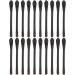 20pcs Dual Ended Eye Shadow Makeup Brushes Portable Soft Hair Spong Head Makeup Brushes for Eyes for Powder and Cream Eyeshadows - Buy Online on SooperMarket.com