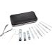 Professional 12-Piece Manicure & Pedicure Set | Stainless Steel Nail Clipper Kit | Travel Grooming Tools - Black - Buy Online on SooperMarket.com