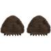 BEALIFE Exquisite Workmanship Cat Ear Claw Clip Hair Extension Increase Hair Volume Fluffy Cow Horn High Temperature Fiber Dark Brown - Buy Online on SooperMarket.com