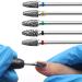 5pcs Tungsten Nail Drill Bits Set for Acrylic Nails 3/32" Professional Cuticle Polishing Bits Nail Art Tools Electric Nail Files Manicure Pedicure Drill Tool for Salon Home Use (Corn Head)