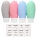 Bwren 3.4 oz Travel Bottles TSA Approved with Label Silicone Bpa Free Refillable Cosmetic Container,for Toiletries Shampoo Conditioner Lotion Liquid Makeup(Pack of 4,Multiple Colors), 100 ml