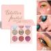 Yeweian 9 Colors Glitter Eyeshadow Palette - Diamond Shimmer High Pigmentation | Waterproof & Long-Lasting Makeup Palette - 03 - Buy Online on SooperMarket.com