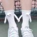 3D Doll Couple Hand in Hand Funny Magnetic Socks - 2 Pairs, White - Buy Online on SooperMarket.com