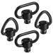 Bengor 4 Pack QD Sling Swivels, 1.25" Loop + D-Loop Quick-Disconnect Push Button for Two Point and Traditional Sling Swivel Mount Set