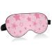 Haskirky Light Blocking Eye Mask Breathable and Adjustable Adult Men and Women Travel on Business Trips Yoga Meditation Light Smooth Comfortable Eye Mask Office Deep Sleep Goodies Pink Stars