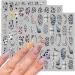 Cartoon Nail Art Stickers - 7 Sheets 3D Self-Adhesive Decals for Women and Girls - Holographic Cow, Butterfly, Leopard Print Designs - Nail Art Supplies - Buy Online on SooperMarket.com