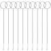 Arcemain 10 Pcs Sewing Loop Turner Hook, Stainless Steel Loop Turner Long Loop Turner Tool with Latch for Fabric Tube Straps Belts Strips DIY Accessories, Silver