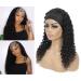 16 Inch Deep Wave Headband Wig | Brazilian Virgin Human Hair | Glueless Curly Wave | 150% Density | Natural Color | Wear and Go Machine Made Wig for Black Women - Buy Online on SooperMarket.com