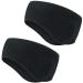 Hasagei headband winter headband head band sport bandana ear warmer sports ear protection thermal frontal ligaments elastic for women and men to jog hike cycling and motorcycle ride black + black and polar fleece