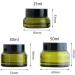 Zeoabsy 12-Pack 15ml Green Glass Cream Jars with Screw Caps & Spatulas - Perfect for Cosmetics Gels and Ointments - Buy Online on SooperMarket.com