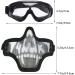 AOUTACC Skull Airsoft Mask and Goggles Set for CS Paintball - Black - Buy Online on SooperMarket.com