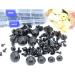154pcs Black Solid Plastic Safety Eyes with Washers for DIY Crafts - Teddy Bear Dolls, Plush Animals, Puppets - 1Box - 12 Sizes - Buy Online on SooperMarket.com