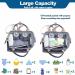 Caucko Baby Diaper Bag with Stroller Hook | Multifunctional Nylon Travel Backpack - Large Capacity Blue | Ideal for On-the-Go Parents - Buy Online on SooperMarket.com