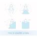 Baby Swaddle Wrap Blanket | Newborn Cotton Swaddling Sleeping Bag 0-3 Months (Blue Hearts) - Buy Online on SooperMarket.com