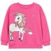 DHASIUE Baby Girls Unicorn Sweatshirt Jumper T-Shirt Cute Long Sleeved Tops Casual Cotton Tee Shirts Kids Toddler Clothes Age 1 2 3 4 5 6 7 Years 3-4 Years 05# Unicorn/Rose Red