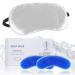 ASPACES Cooling Eye Mask Cold Compress Eye Mask with 2 Reusable Gel Bead Packs Gel Eye Mask for Sleeping Headaches Dark Circles Eye Bags Dry Eyes Migraines Puffiness Nap(Pearl Gray)