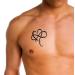 Long-Lasting Tattoo Ink: Big Heart & Infinity Symbol Design (Navy Blue) - 4 Sheets, Semi-Permanent for Chest, Neck, and Arms - Buy Online on SooperMarket.com