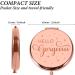 AMBREGRISSUN Rose Gold Makeup Compact Mirror - Perfect Graduation Gift for Women, Sisters, Daughter, Friends - Funny Birthday, Valentine's Day, Christmas Stocking Stuffer - Buy Online on SooperMarket.com
