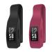 EEweca 2-Pack Clip for Fitbit Inspire or Inspire HR Holder Accessory, Black+Sangria (not for inspire 2)