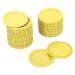 PATIKIL 1 Inch Flat Decorative Bottle Caps 50 Pack Craft Bottle Pendant Trays Double Sides Printed for DIY Pendants Craft Scrapbooks Yellow