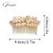 Gorais Leaf Bride Wedding Hair Comb - Bridal Hair Piece for Women and Girls in A-Gold - Buy Online on SooperMarket.com