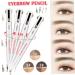 Brow Pen Eyebrow Contour Pen 4 in 1 Long Lasting Rotate Defining Highlighting Brow Pencil Medium - Buy Online on SooperMarket.com