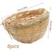 Obelunrp Bird Nest for Wildbird 6pcs 3.9inch Bamboo Woven Nesting Boxes for Wild Birds Hatching Breeding Cave for Parrot Canary or Cockatiel - Buy Online on SooperMarket.com