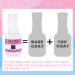 Dip Powder Base Top Coat and Activator Set - 2x15ml - Easy to Apply, Quick Dry, No UV LED Needed - Buy Online on SooperMarket.com