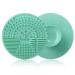Silicone Makeup Brush Cleaning Mat - Portable Scrubber Tool with Suction Cup for Valentines Day - Green - Buy Online on SooperMarket.com