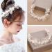 TONAUP Bridal Headband Pearl Flower Headbands for Girl White Eucharist Headpiece Head Vines for Weddings Parties Special Occasions - Buy Online on SooperMarket.com