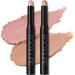 FOCALLURE 2 Pcs Shimmer Cream Eyeshadow Stick Brightener Eyeshadow Pencil Crayon Highlighter Eye Shadow Stick Sets with Crease-proof Formula Long Lasting Waterproof Eye Shadow Make Up (Mocha Pink)