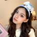 Kawaii Spa Headband for Washing Face | Cute Hairband for Makeup - Blue | Women's Girls' Party Costume Accessories - Buy Online on SooperMarket.com