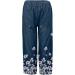 Women's Casual Cotton Linen Palazzo Pants with Pockets - Navy, X-Large - Buy Online on SooperMarket.com