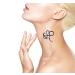 Long-Lasting Tattoo Ink: Big Heart & Infinity Symbol Design (Navy Blue) - 4 Sheets, Semi-Permanent for Chest, Neck, and Arms - Buy Online on SooperMarket.com