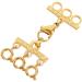 Kcctoo Necklace Connectors for Multiple Necklace Layering Clasps 18K Gold and Silver Womens Jewelry Separators Gold 3 Clasps