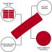 Styla Hair 10 Pack Stretch Non-Slip Headbands - True Red for Sports, Yoga, Gym & Casual Wear - Buy Online on SooperMarket.com