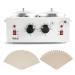 Electric Double Wax Warmer,Beth lee Professional Aluminum Hair Removal Wax Heater With Wax Applicator Sticks,Hard Wax Beads Melter Waxing Set Pot Body Dual Wax Heater Machine For Paraffin,Hair Removal 41 Piece Set