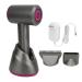 NDNCZDHC Cordless Handheld Hair Dryer Portable Rechargeable Cold Hot Blow Dryer for Home Travel Gray 100 240V(US plug)