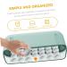 KOMBIUDA 1 PC Slide Egg Collection bandejas para comida Household Egg Organizer Double Layer Food Container Green 28.5X15CM - Buy Online on SooperMarket.com